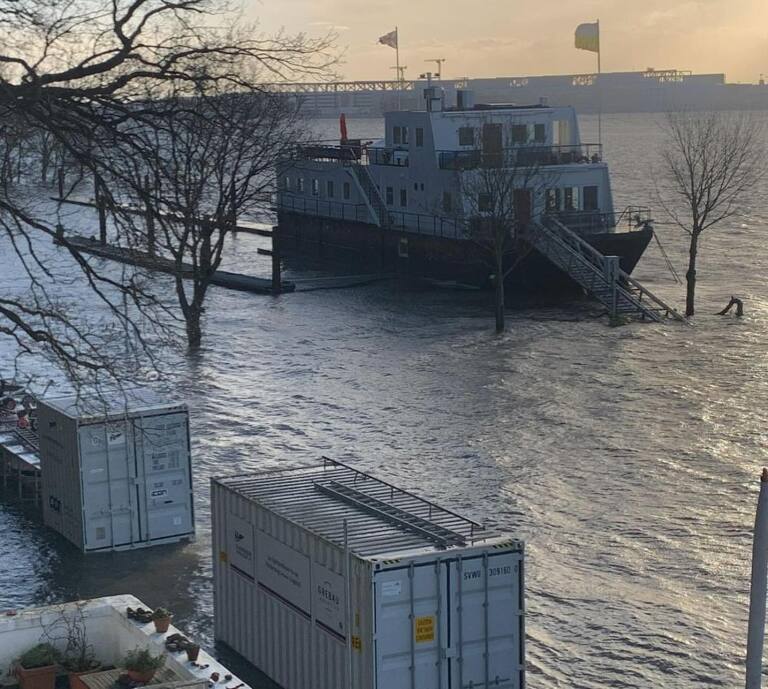 Land unter durch Sturmtief „Zoltan“ / Foto: Falco Feindt