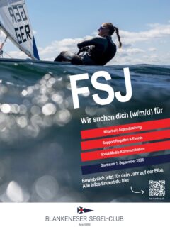 ⛵️ FSJ 2026 beim Blankeneser Segel-Club – wir suchen dich!

Du liebst Wasser, Wind und Teamgeist? Dann ist ein FSJ bei uns genau das Richtige. Ab September 2026 suchen wir Unterstützung in unserer Jugendabteilung direkt an der Elbe in Hamburg.

Dich erwartet ein Jahr voller Segeln, spannender Erfahrungen, Arbeit mit Kindern und Jugendlichen und ein tolles Team. Egal ob auf dem Wasser oder an Land – du bist mittendrin statt nur dabei.

Was dich erwartet:
• Mitarbeit in der Jugendarbeit
• Segeln und Zeit auf dem Wasser
• Einblick ins Vereinsleben
• Viel frische Luft und neue Erfahrungen

Du hast Lust oder kennst jemanden, für den das perfekt wäre?
Dann melde dich bei uns oder schau auf unserer Website vorbei.

📩 training@bsc-hamburg.de
🌐 www.bsc-hamburg.de

Wir freuen uns auf dich!

#fsj #freiwilligessozialesjahr #segeln #segelclub #blankenese