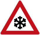 Warnschild Schnee